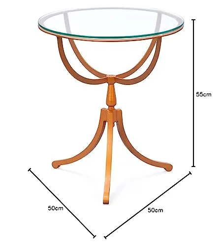 Inter Link 85300413 Beistelltisch kupfer Glas 50 cm Art-Deco