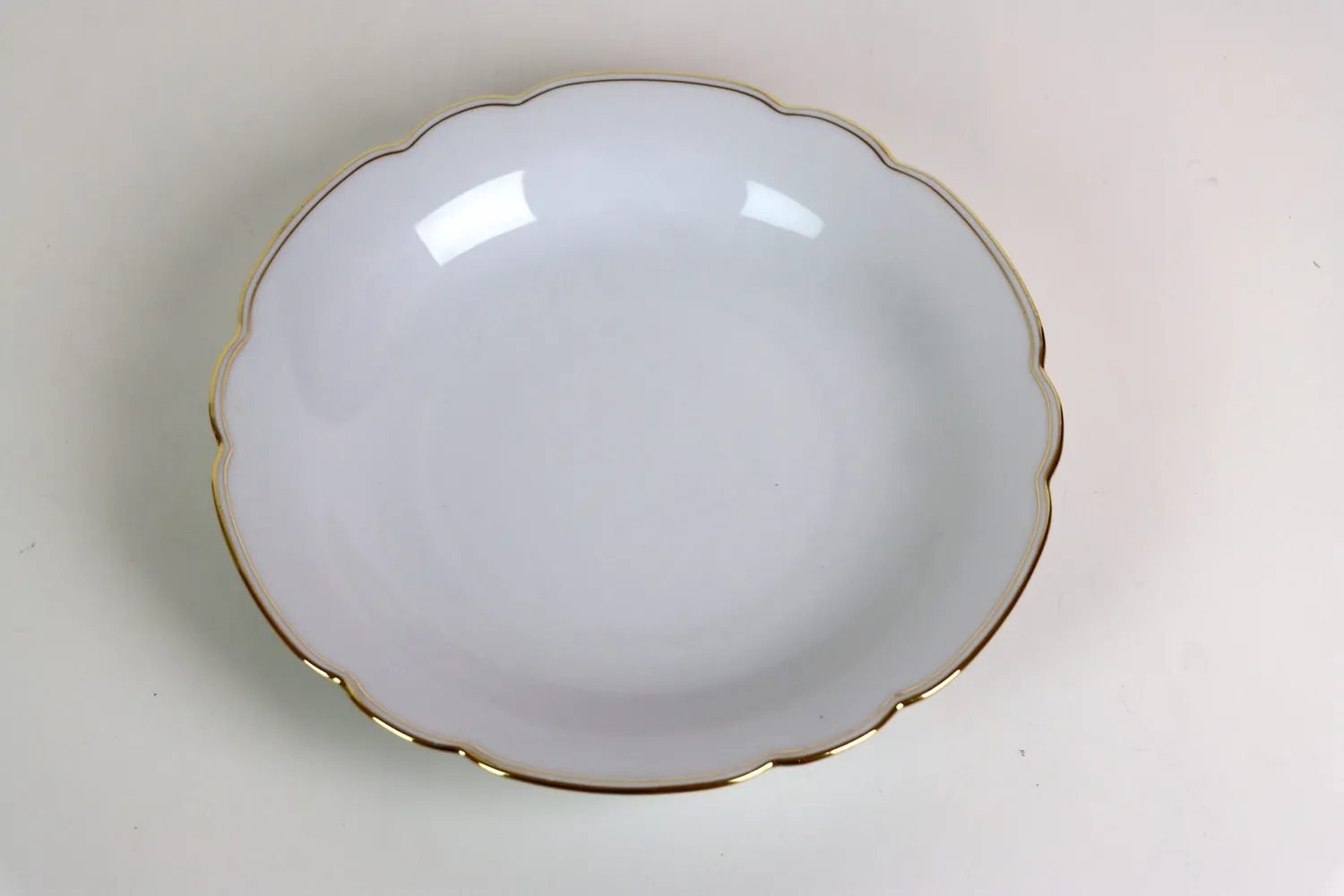 Mon Ami(e) Vintage Suppenteller Porzellan Goldrand 22,5 cm
