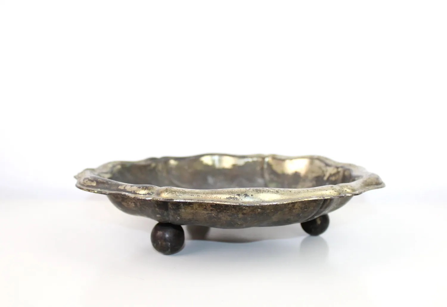Mon Ami(e) Vintage Schale Metall gold Patina 30cm Shabby