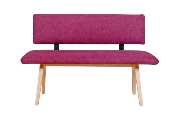 Kundler Home Die Natürliche Sitzbank 125 cm mit Lehne