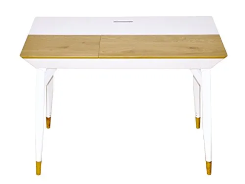 Inter Link Schreibtisch Weiß Wildeiche 105 cm Schublade