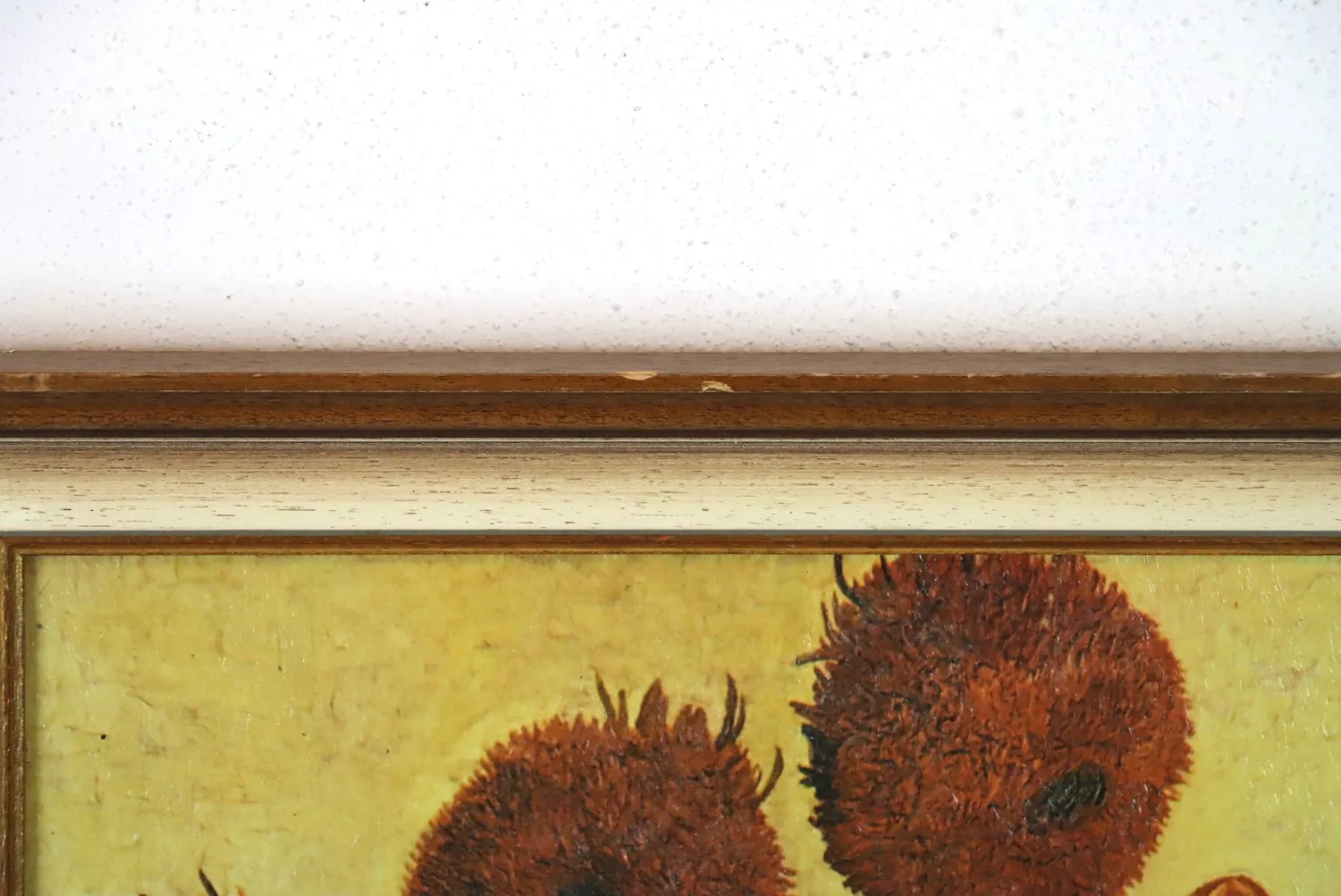 Mon Ami(e) Vintage Druck auf Leinwand Fünfzehn Sonnenblumen van Gogh
