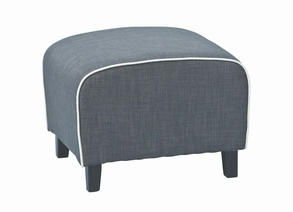 Inter Link Norset Fußschemel grau-weiß 66 cm Stoffbezug