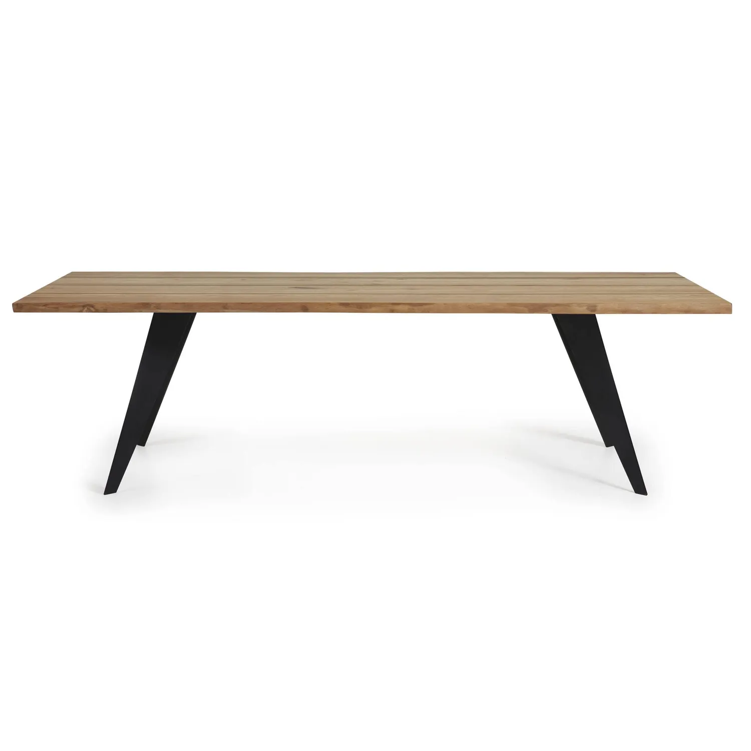Kave Home Esstisch Eiche massiv 220 cm braun-schwarz