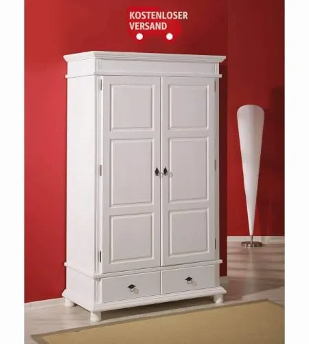 Inter Link Danz Kleiderschrank weiss 116 cm Kiefer massiv