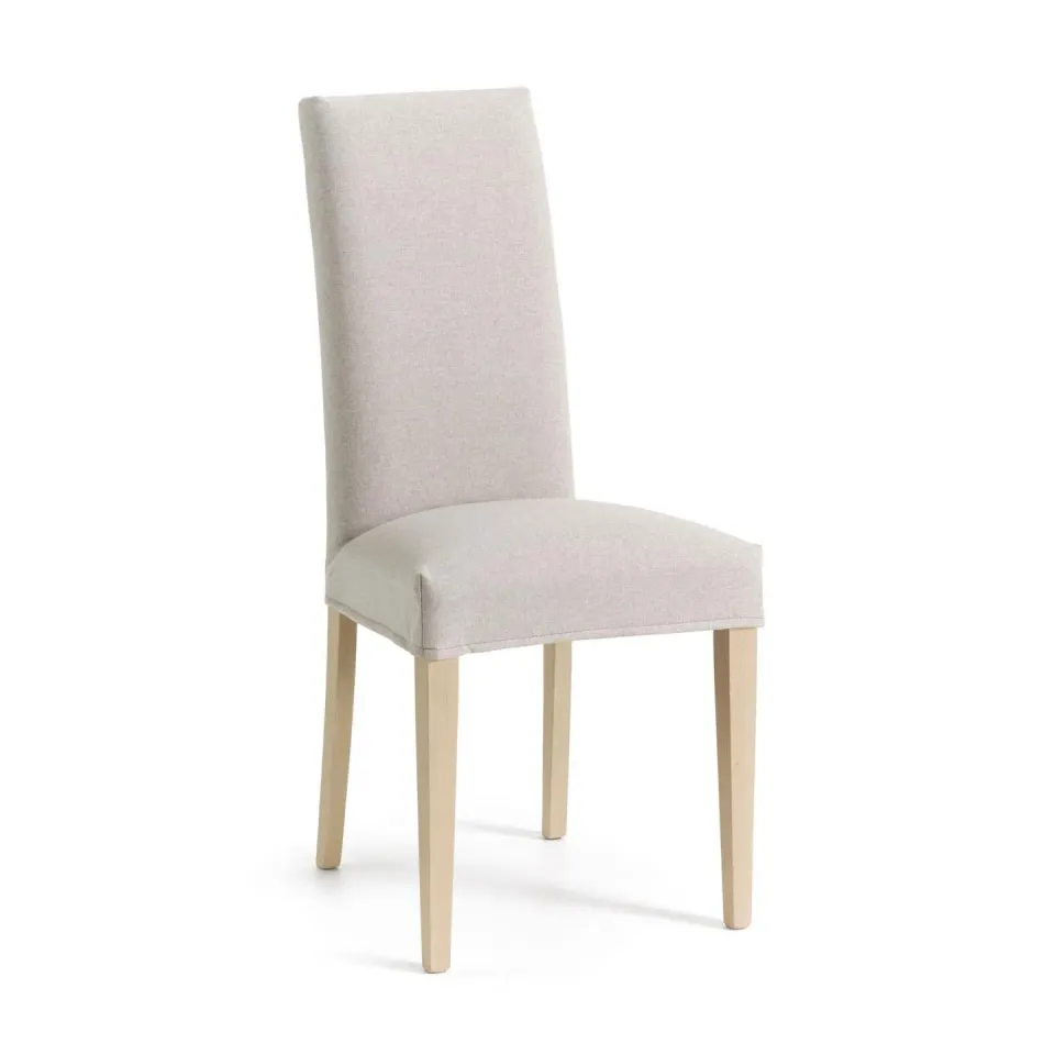 Kave Home Freda Esszimmerstuhl beige abnehmbar Buche
