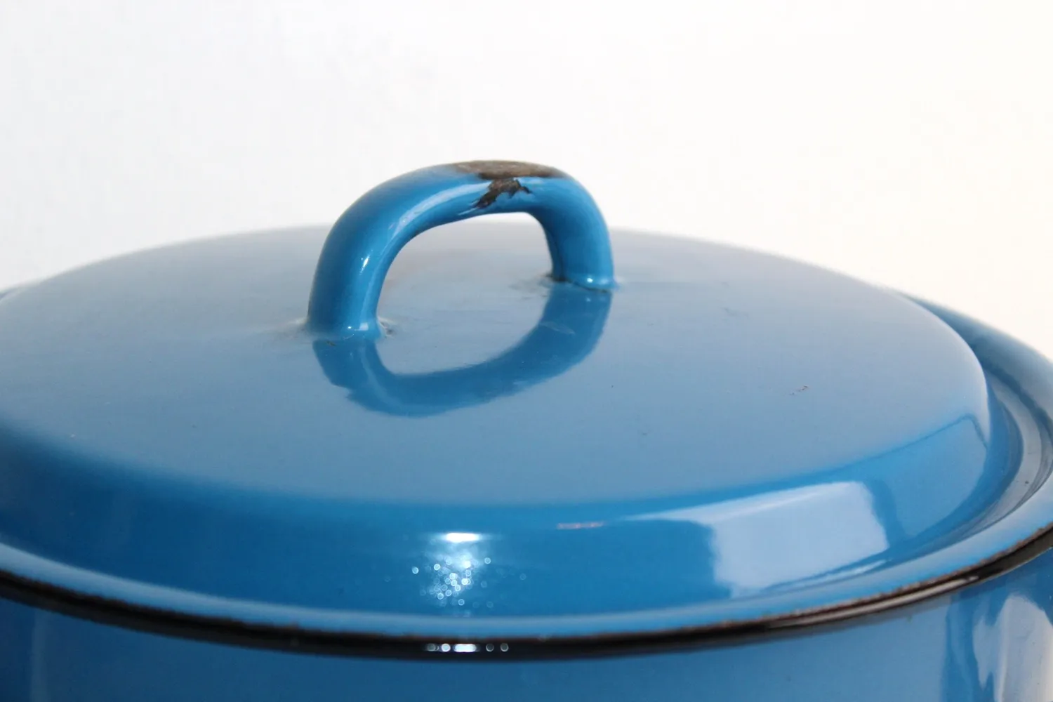 Mon Ami(e) Vintage Emaille-Topf blau 25 cm Patina