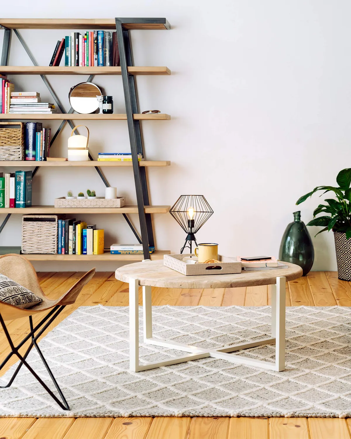 Kave Home Mawenzi Couchtisch Rund 90 cm Mango Weiß