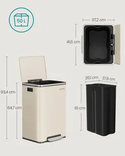 In And OutdoorMatch Treteimer 50L Soft-Close
