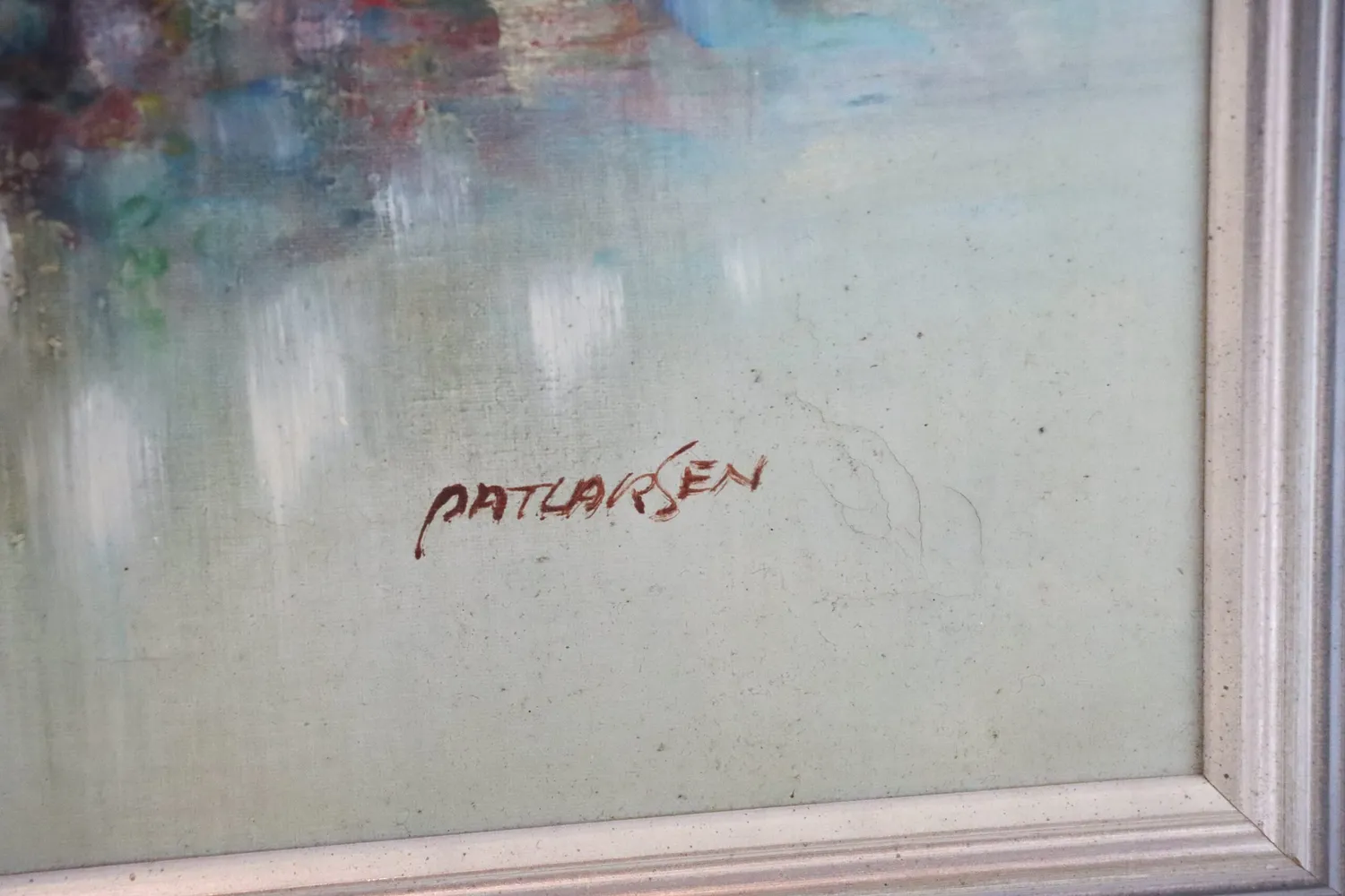 Mon Ami(e) Vintage Patricia Larsen Acrylgemälde abstrakt