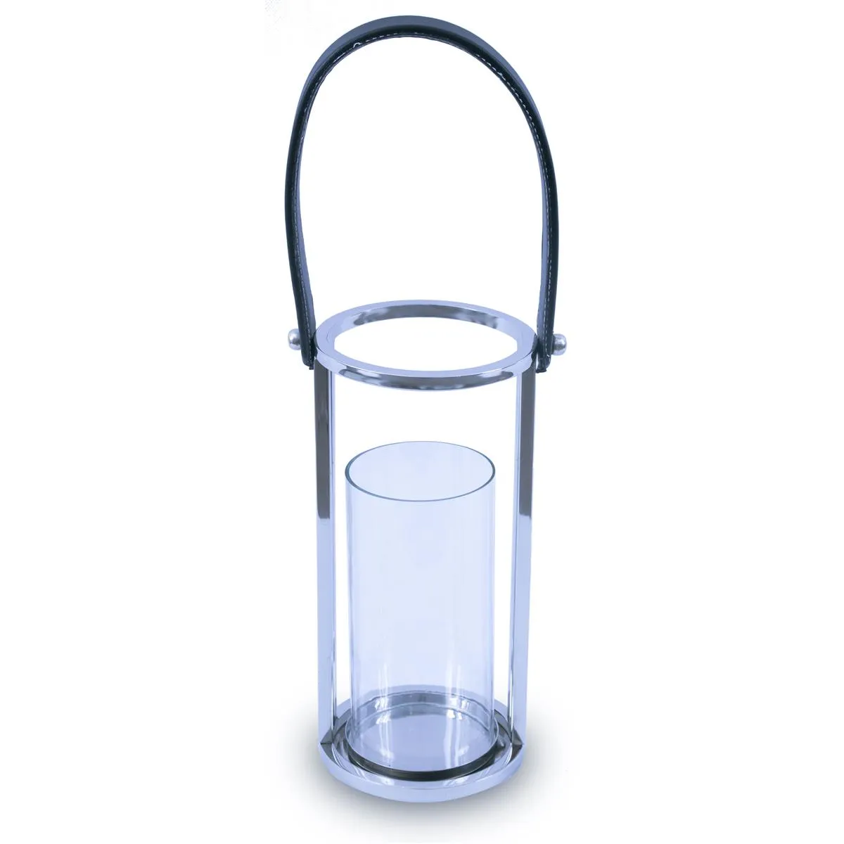 HOWHOMELY Premium Lampion Edelstahl Glas Silber