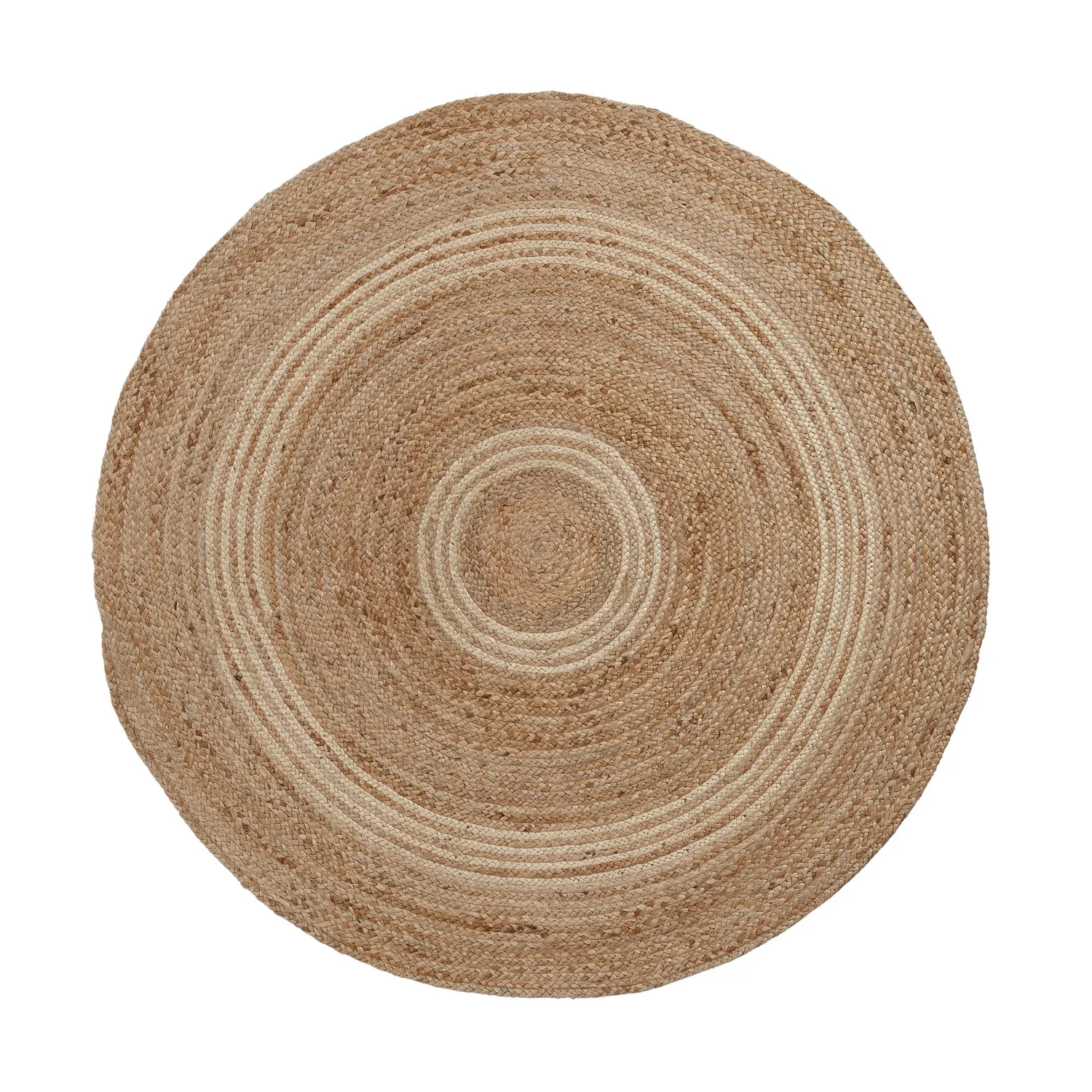 Kave Home Saht Teppich rund 150 cm Jute grau