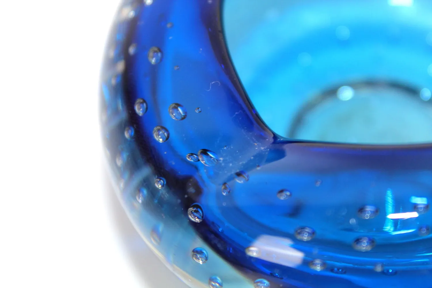 Mon Ami(e) Vintage Aschenbecher Glas blau 10 cm