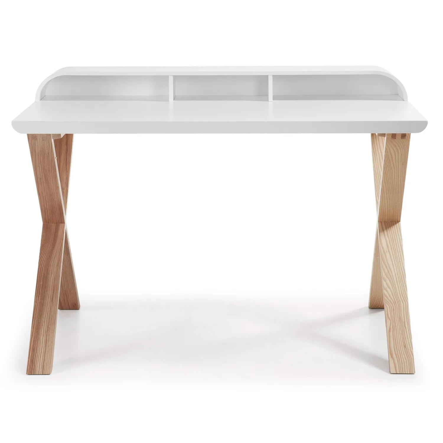 Kave Home Schreibtisch weiß 120 cm Esche