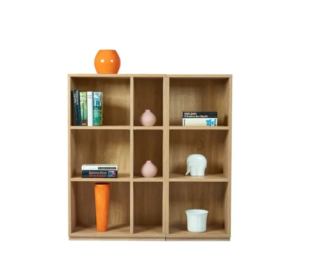 Kundler Home Der Bücherfreund Regal 100x100 Eiche offen