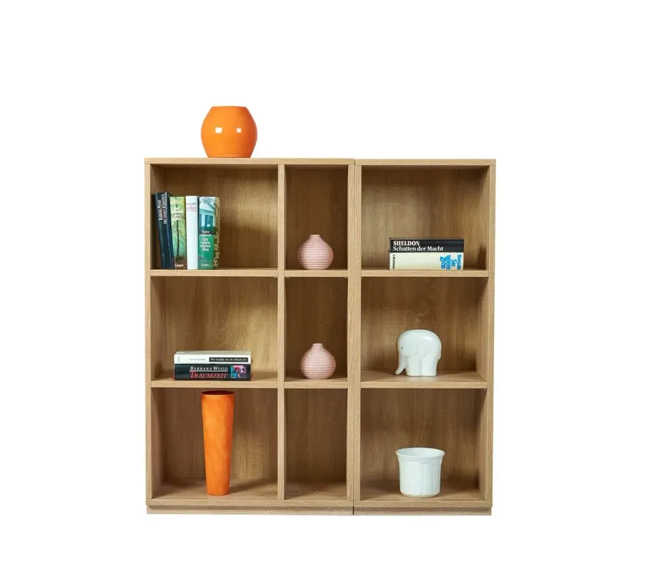 Kundler Home Der Bücherfreund Regal 100x100 Eiche offen
