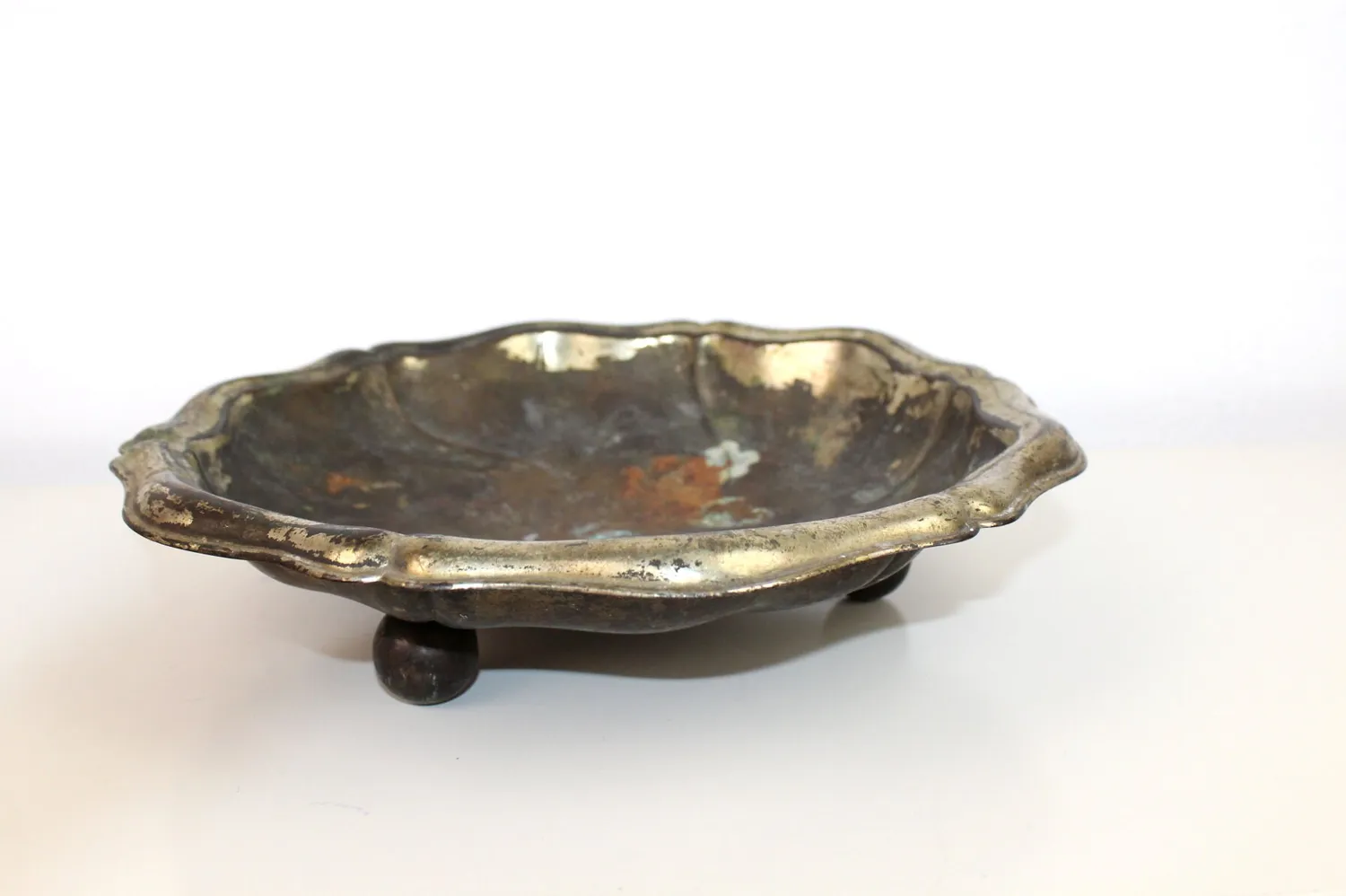 Mon Ami(e) Vintage Schale Metall gold Patina 30cm Shabby