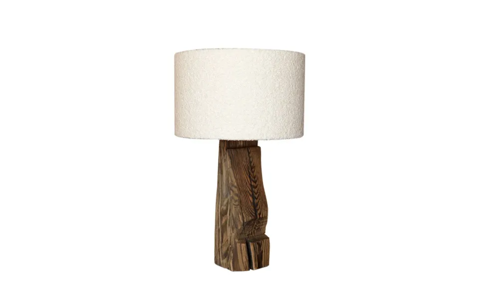 alpina design Palombella Tischlampe Holz Stoffschirm