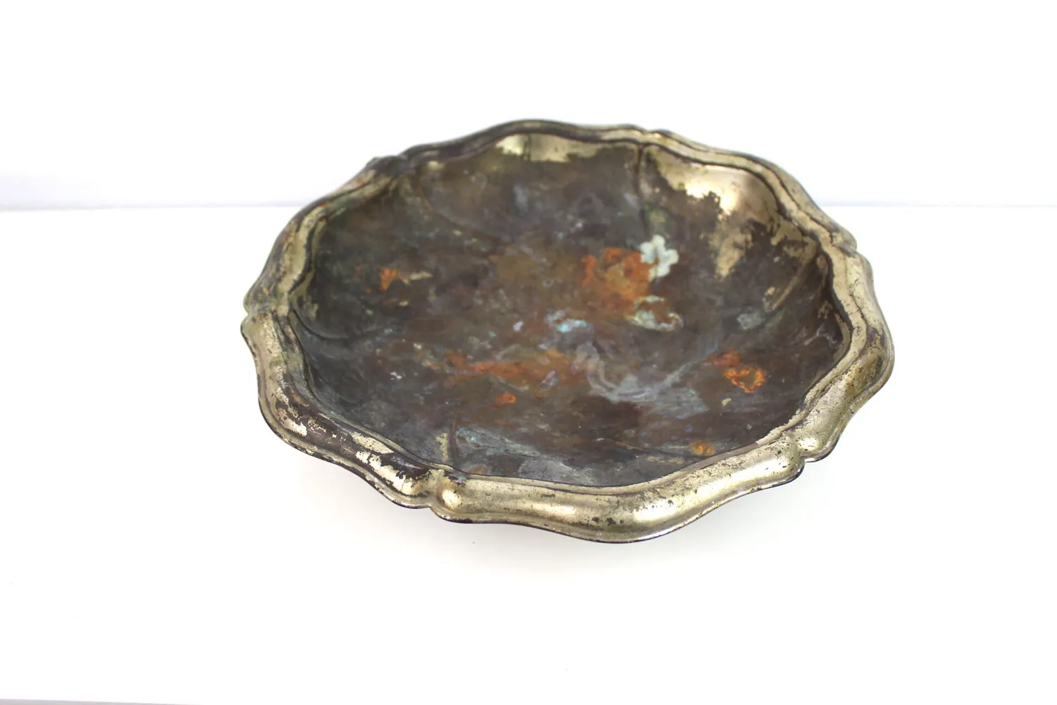 Mon Ami(e) Vintage Schale Metall gold Patina 30cm Shabby
