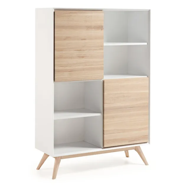 Kave Home Eunice Standregal weiß 104x152 cm 2-türig
