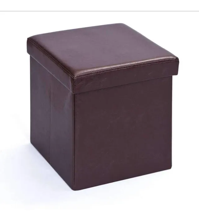 Inter Link Faltbox Sitzhocker Braun 38x38x38 cm