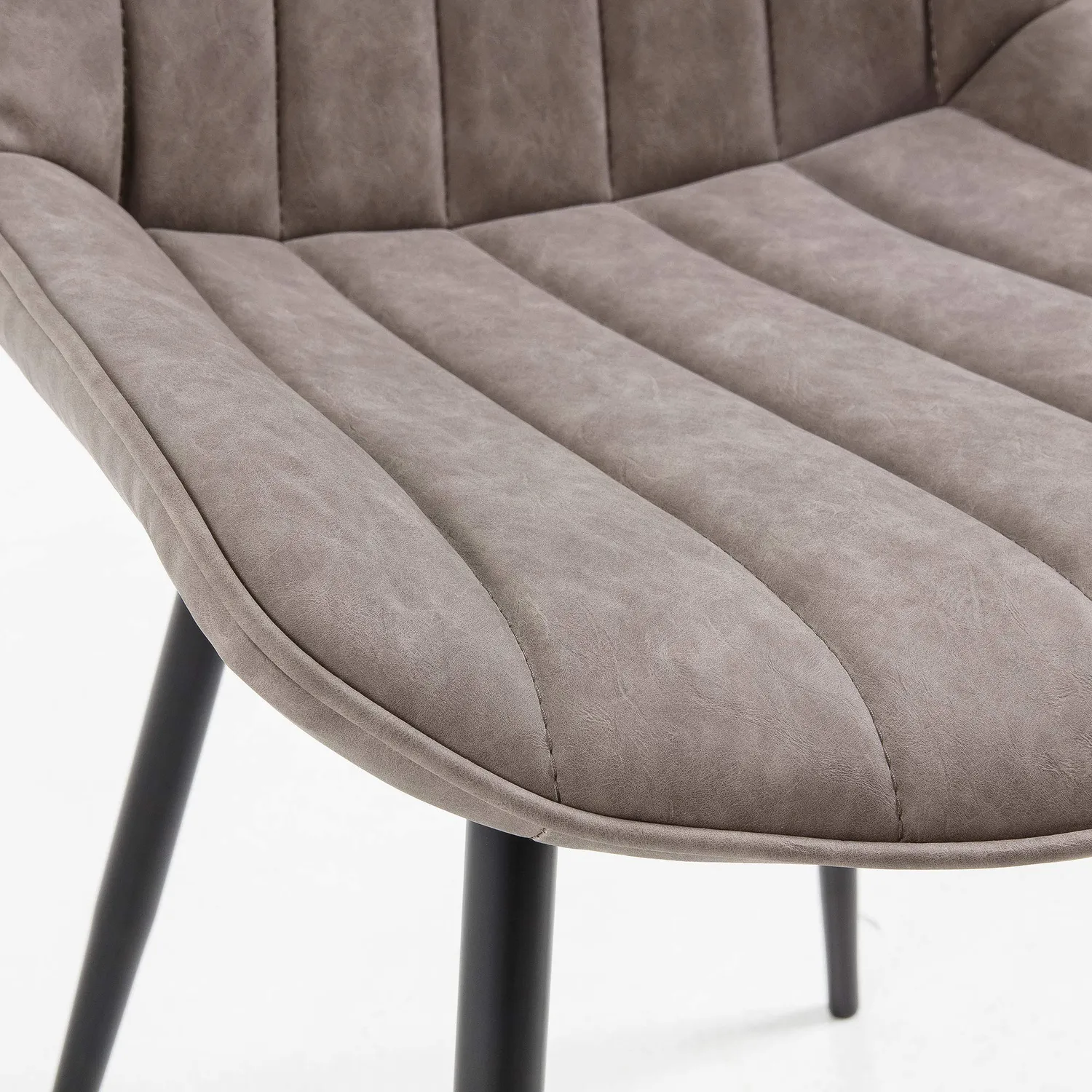 Kave Home Janis Esszimmerstuhl Kunstleder Taupe