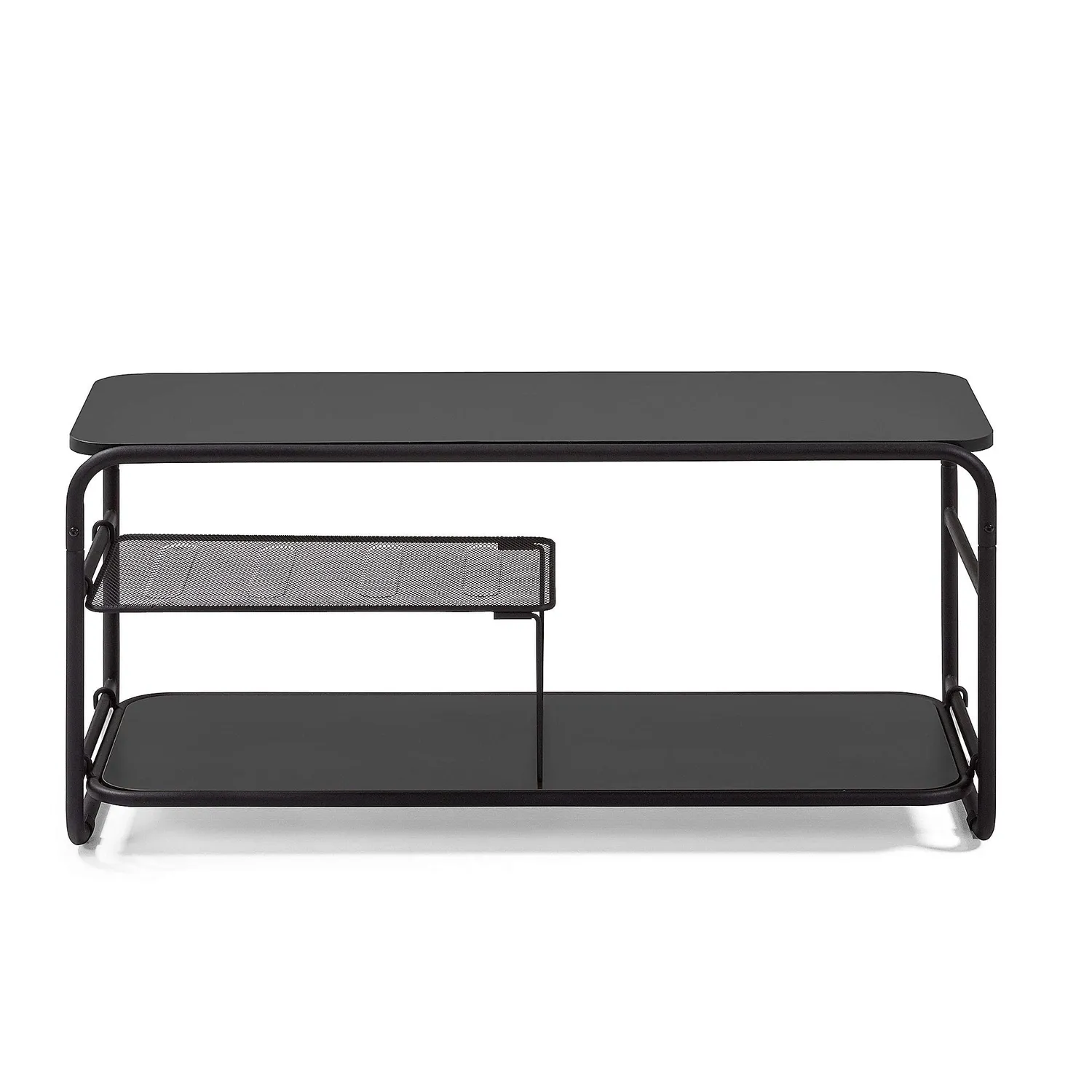 Kave Home Academy TV-Lowboard Stahl Schwarz 98 cm
