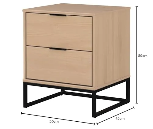 Inter Link Beistelltisch 2 Schubladen Holzoptik 50 cm