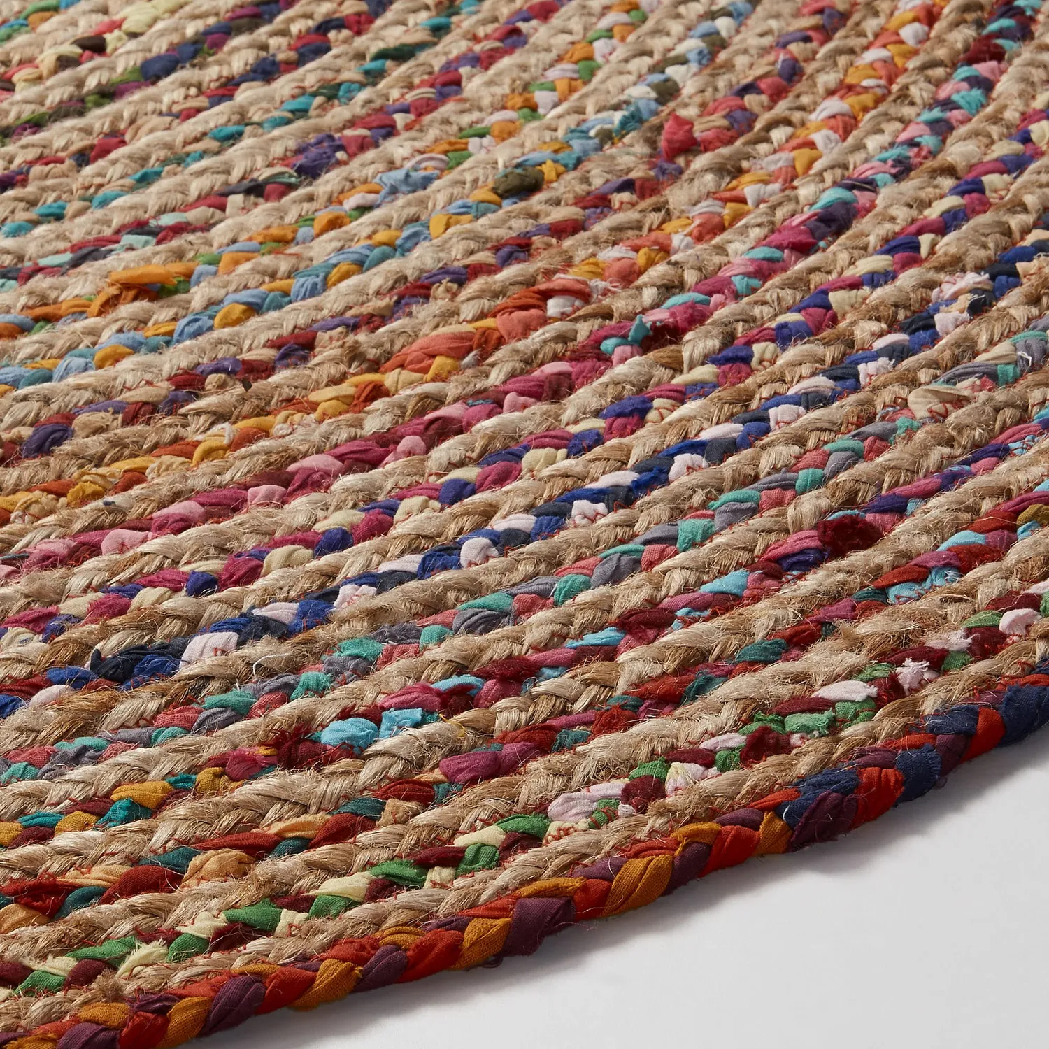 Kave Home Saht Teppich rund 100cm Jute