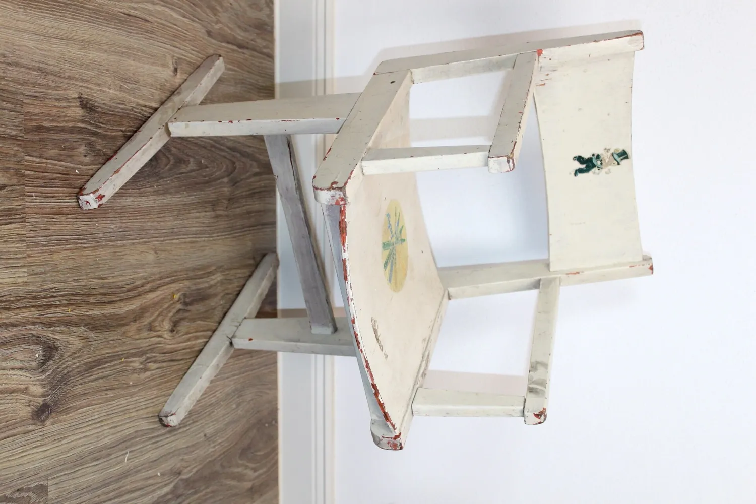 Mon Ami(e) Vintage Kinder Armlehnstuhl Holz weiß Shabby