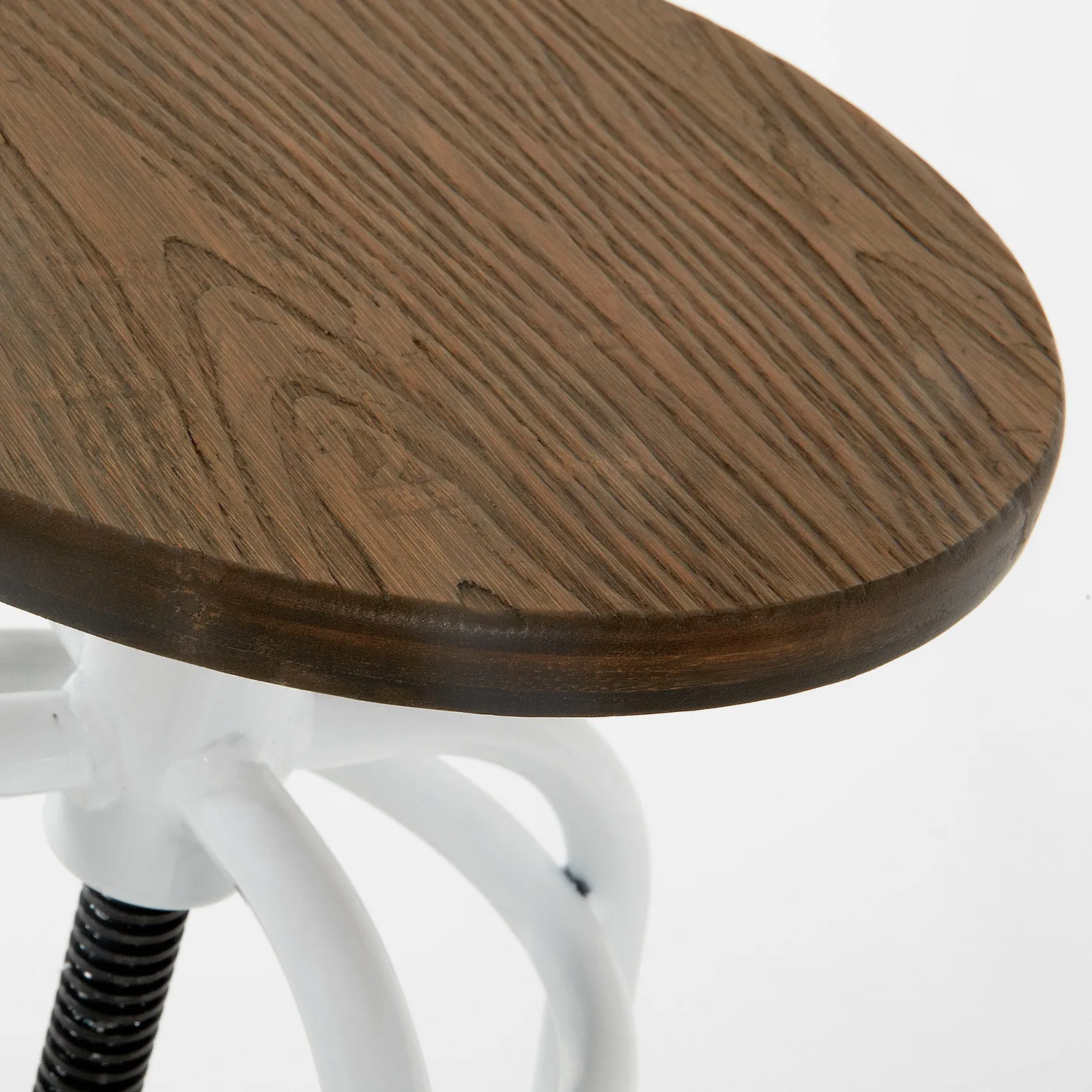 Kave Home Malira Barhocker Bambus weiß 66-84 cm