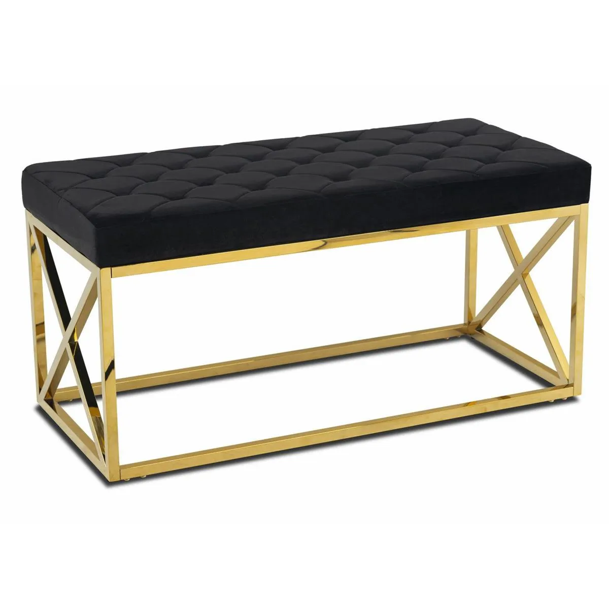 HOWHOMELY Nelja Puff gesteppt 97x44x46 cm