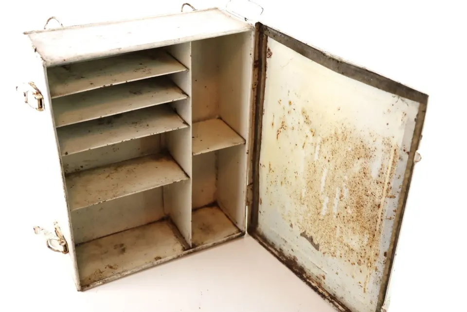 Mon Ami(e) Vintage Luftschutz-Hausapotheke Metallschrank