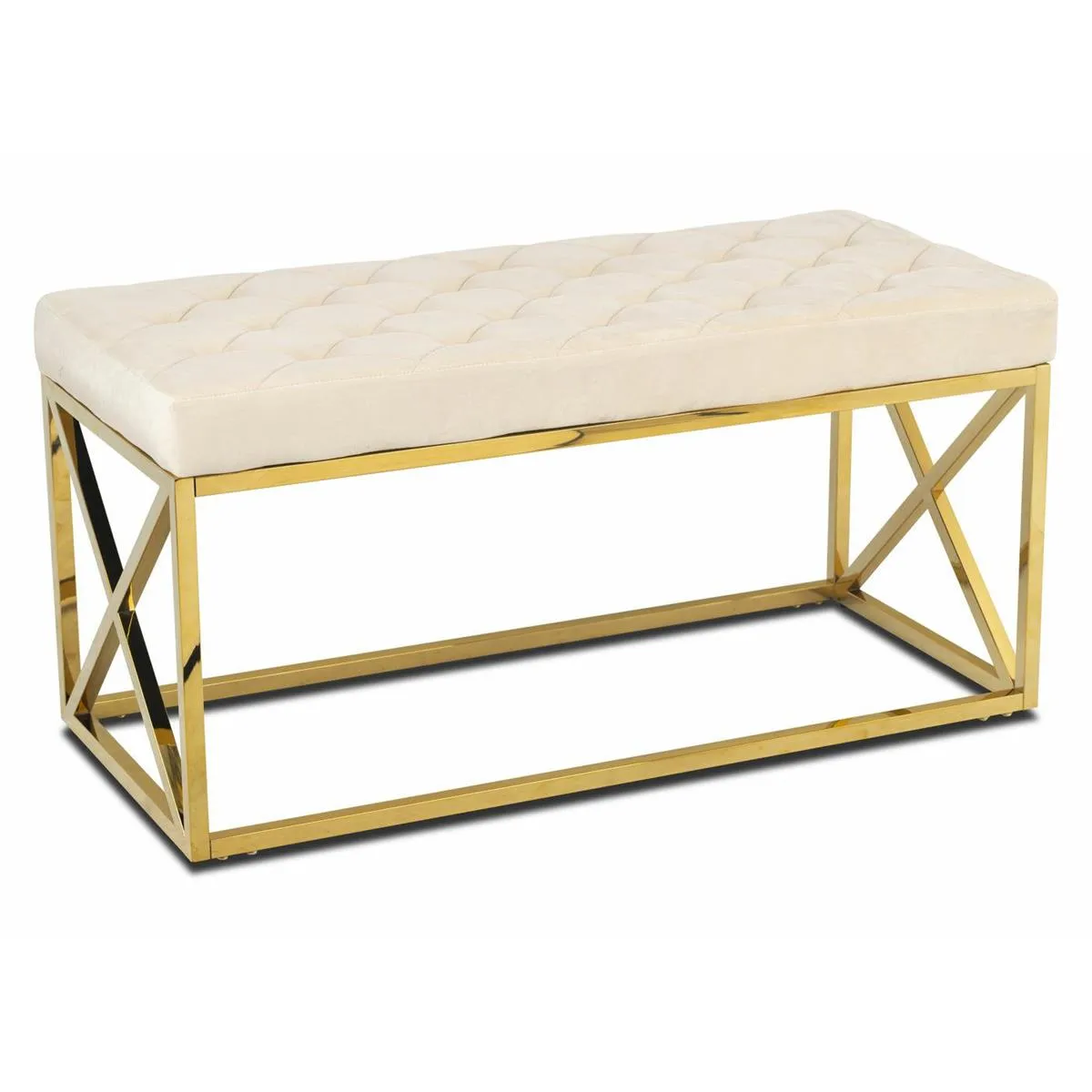 HOWHOMELY Nelja Puff gesteppt 97x44x46 cm