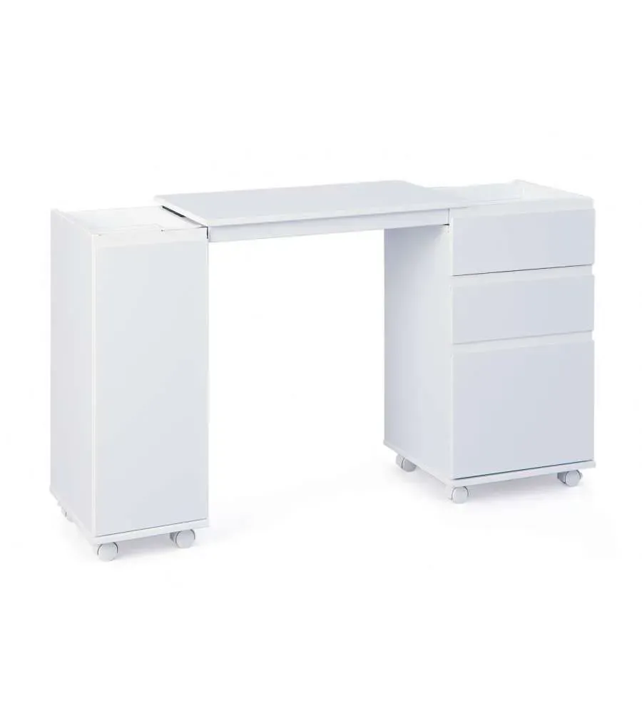 Inter Link Laptop-Office Schreibtisch Weiß ausziehbar