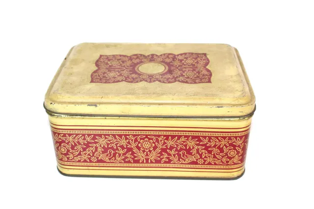 Mon Ami(e) Vintage Blechdose 1930 mit Deckel rot-gold