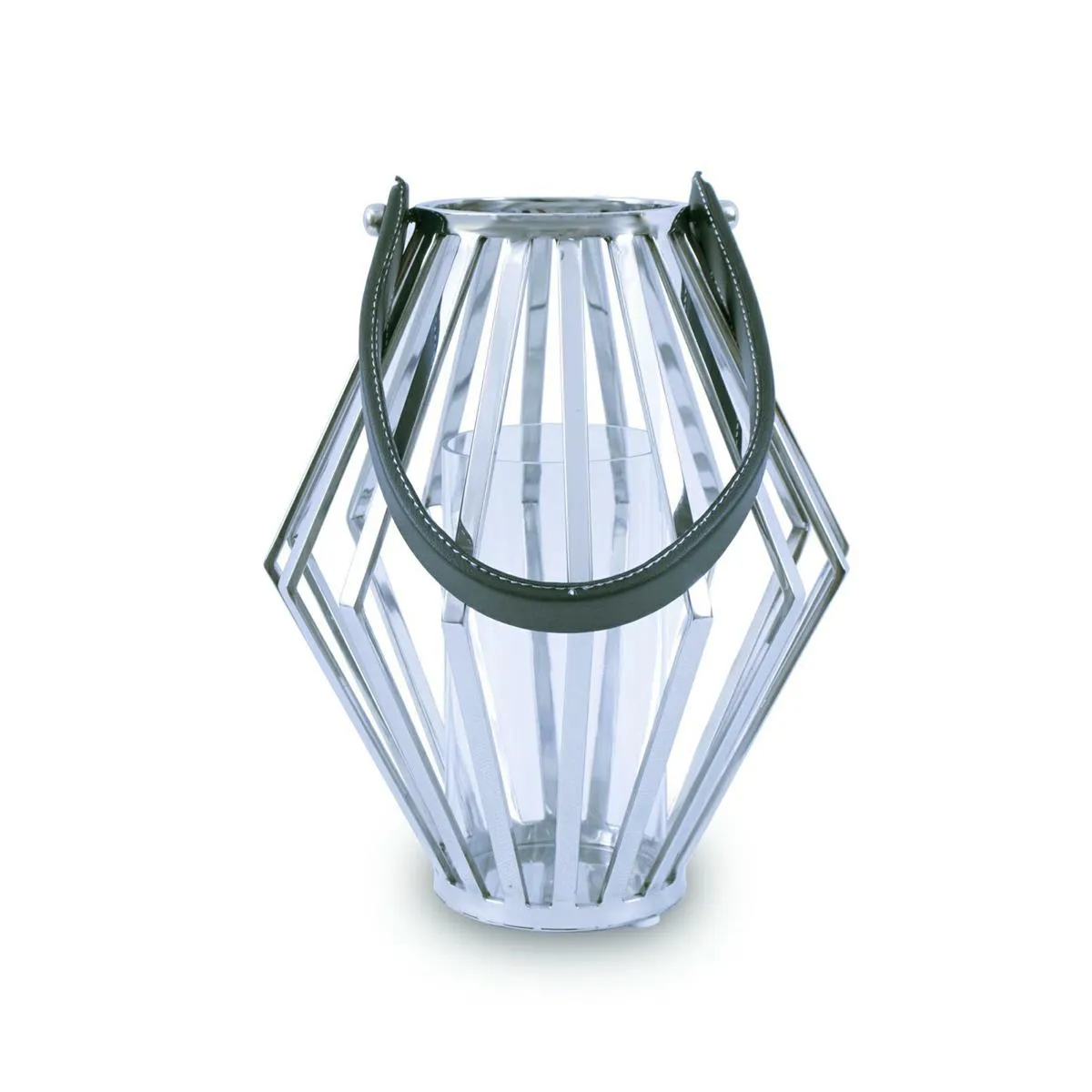 HOWHOMELY Premium geometrische Laterne Edelstahl