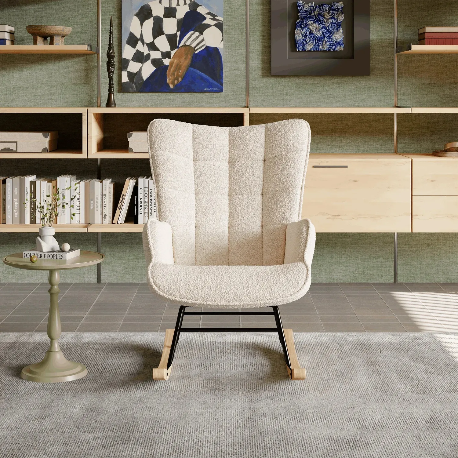 In And OutdoorMatch Relaxsessel 68x75x92cm beige Stoff