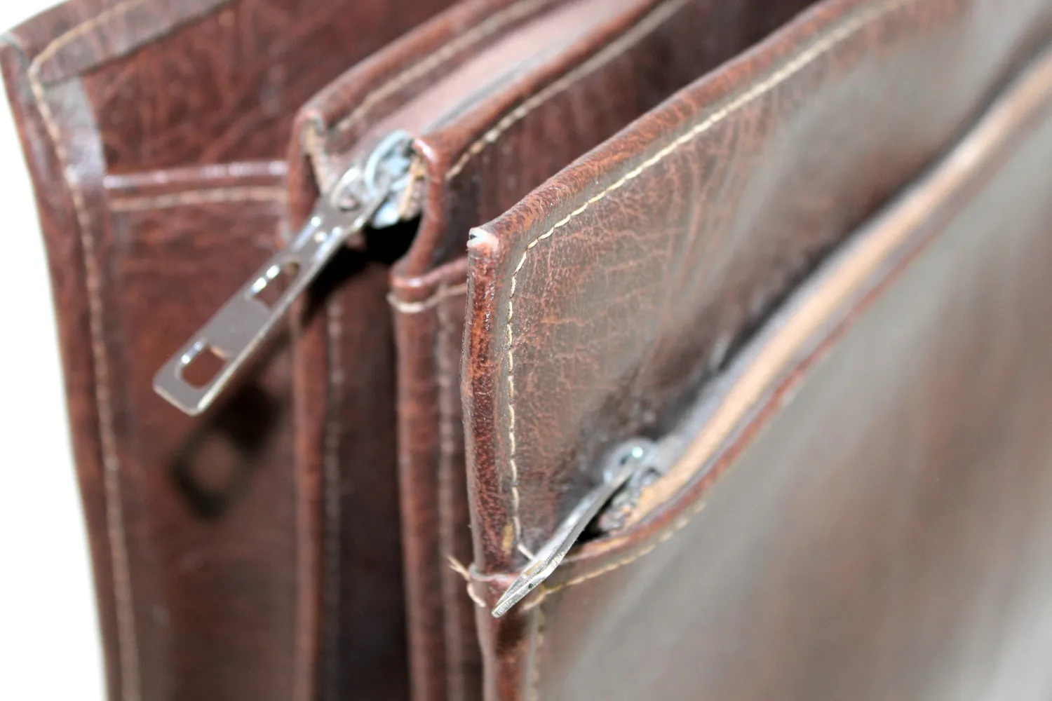 Mon Ami(e) Vintage Aktentasche aus Leder braun mit Innentaschen