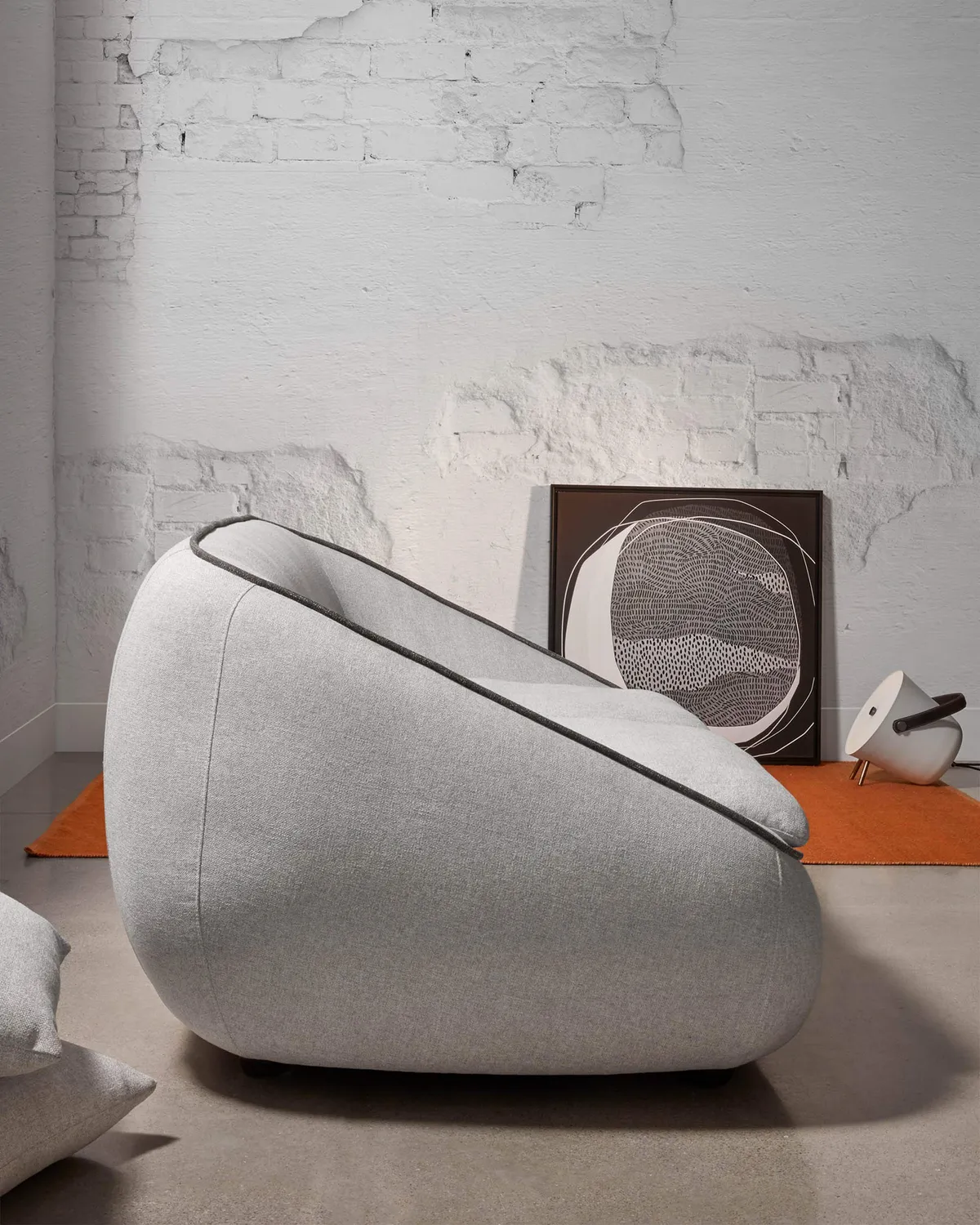 Kave Home Safira Sofa Hellgrau Stoff