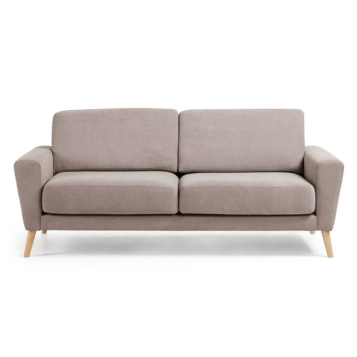 Kave Home Narnia 3-Sitzer Sofa braun Buche Teflon
