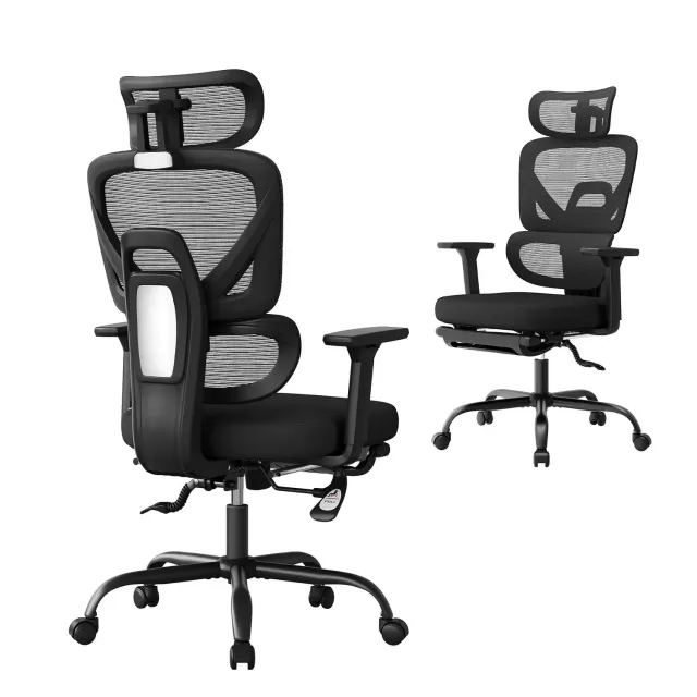 In And OutdoorMatch Bürostuhl Ergonomisch Mesh Kopfstütze