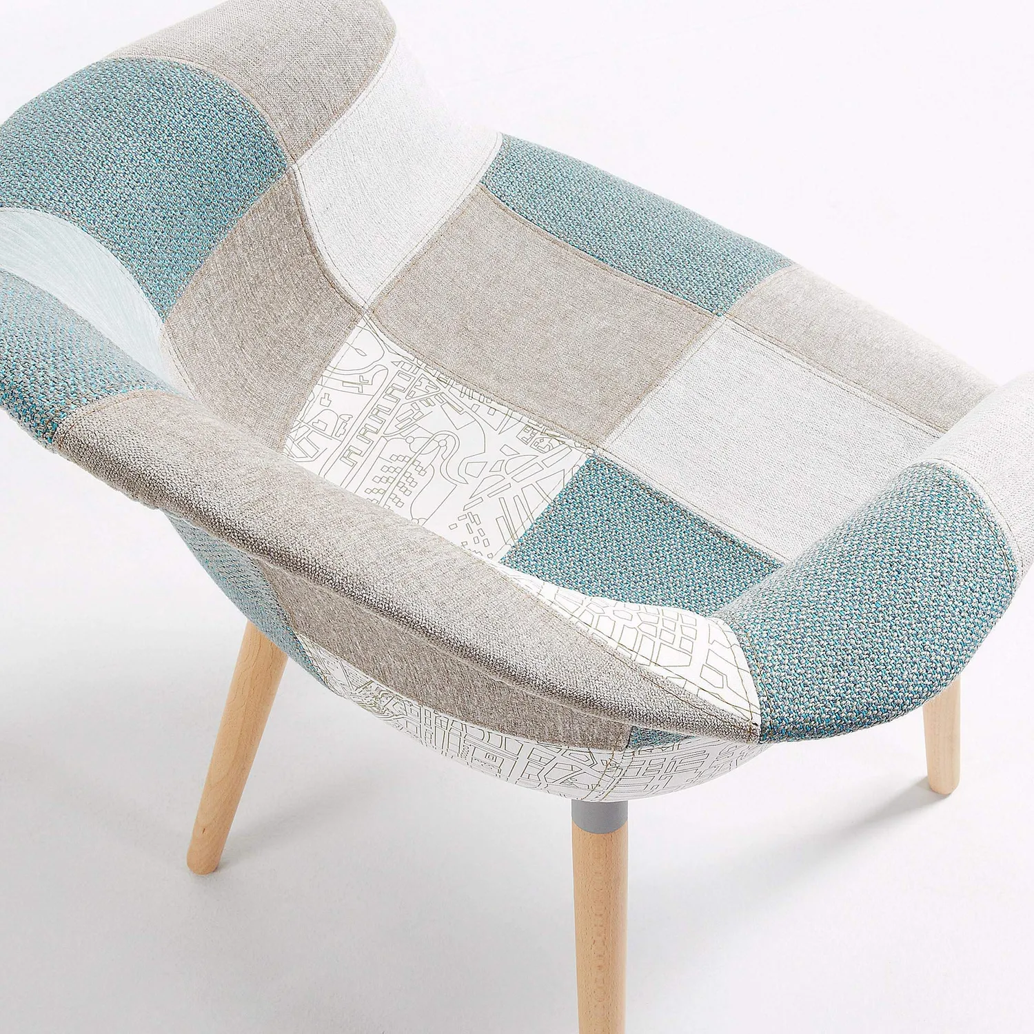 Kave Home Kevya Esszimmerstuhl Patchwork