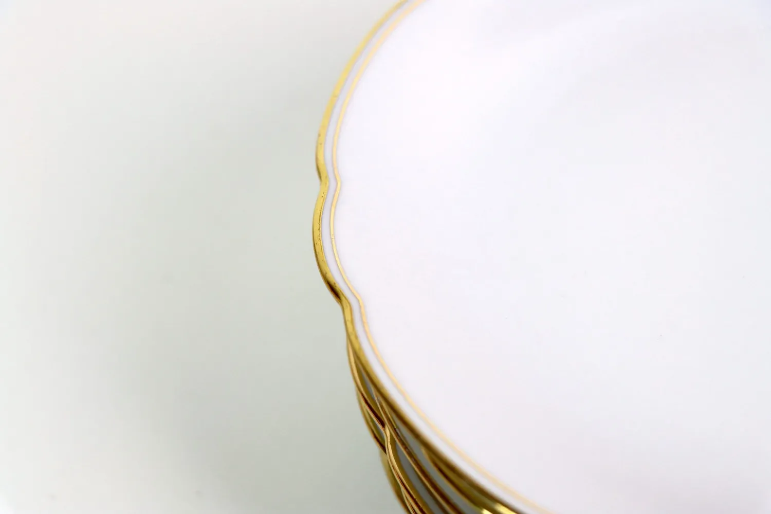 Mon Ami(e) Vintage Kuchenteller Goldrand 18,5 cm Porzellan