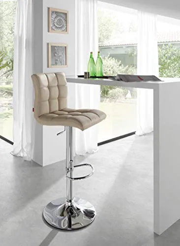 Kave Home Crema Barhocker Kunstleder höhenverstellbar
