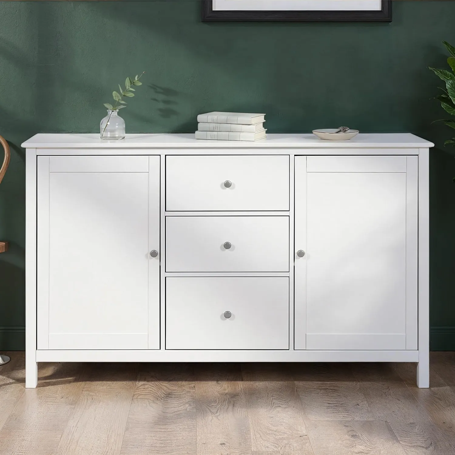 Inter Link Pinora Home Kommode weiß 96 cm 3 Schubladen