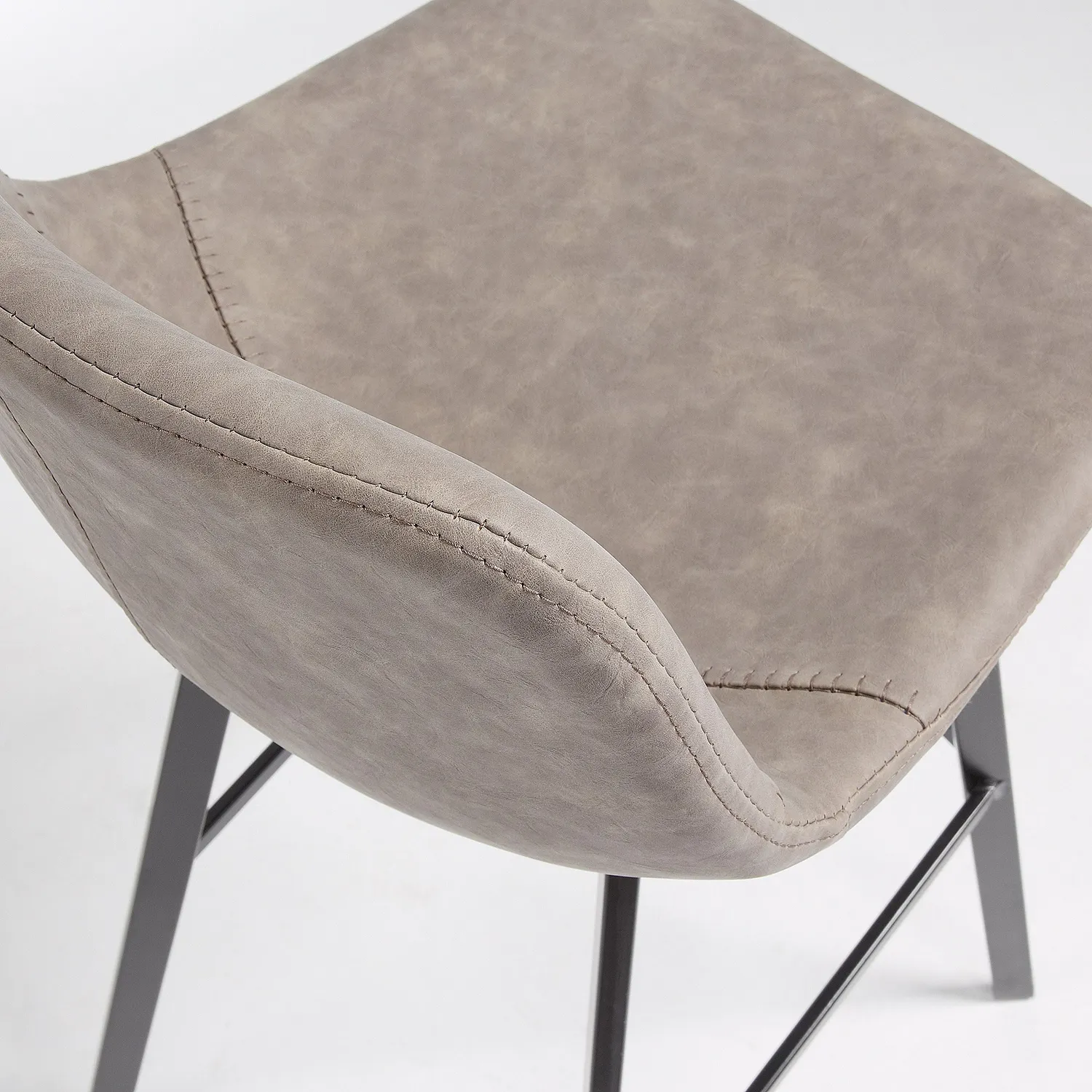 Kave Home Alve Barhocker Kunstleder mit Lehne