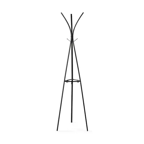 Kave Home Stearn Kleiderständer schwarz 183 cm Stahl