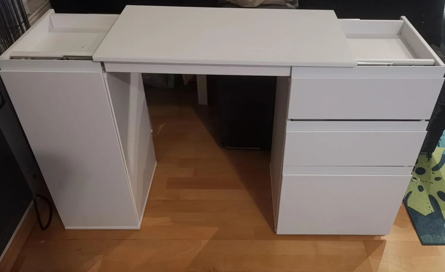 Inter Link Laptop-Office Schreibtisch Weiß ausziehbar