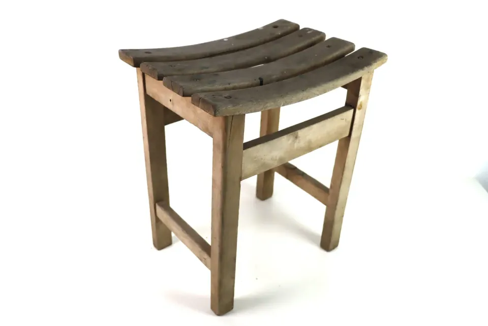 Mon Ami(e) Vintage Hocker Massivholz antik 40x30 cm